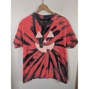 Be Kind Large T-shirt L Orange Black Pumpkin Jack-o'-lantern Halloween Tie Dye